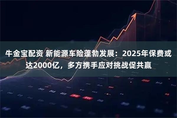 牛金宝配资 新能源车险蓬勃发展：2025年保费或达2000亿，多方携手应对挑战促共赢
